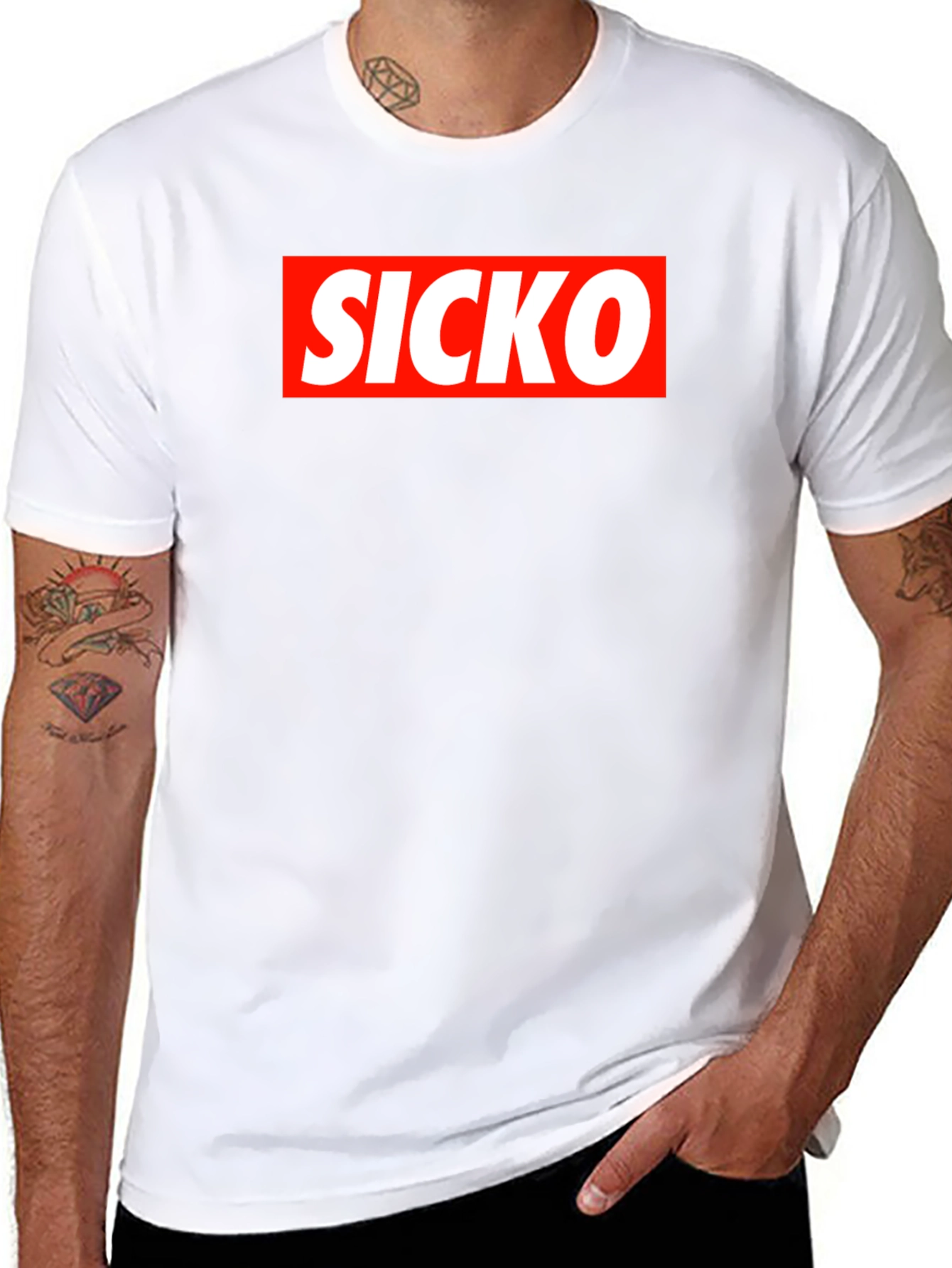 Camiseta Negra SICKO Estilo Urbano