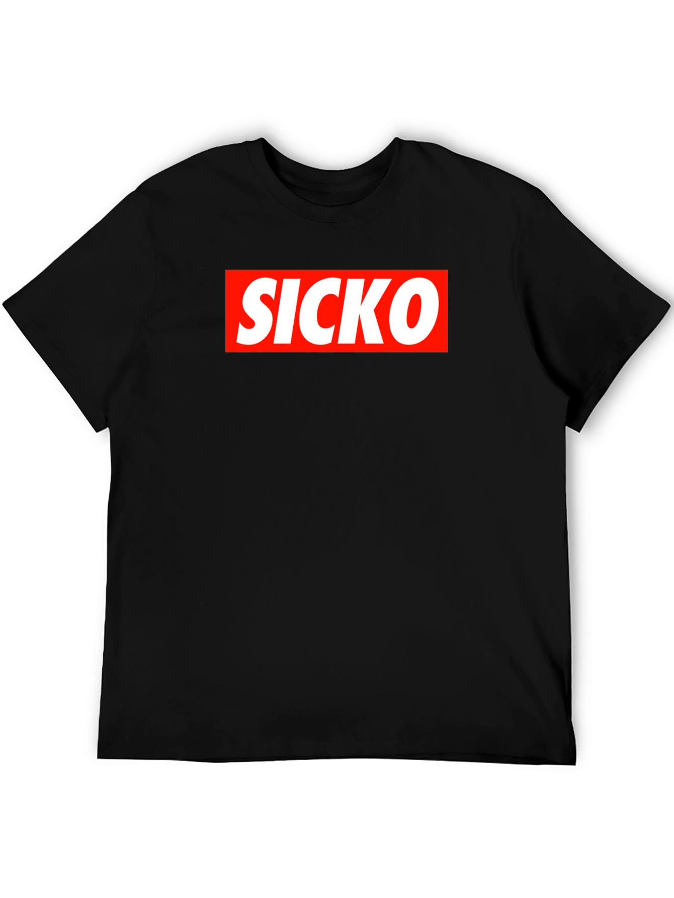 Camiseta Negra SICKO Estilo Urbano