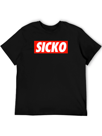 Camiseta Negra SICKO Estilo Urbano