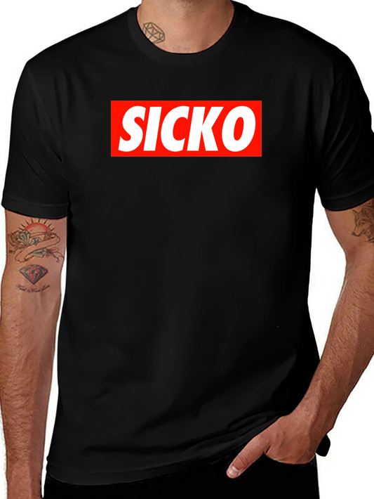 Camiseta Negra SICKO Estilo Urbano