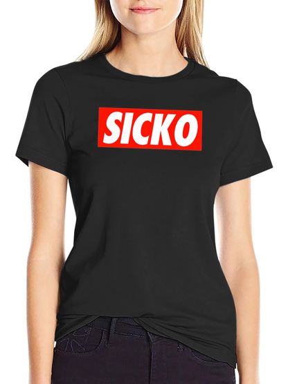 Camiseta Negra SICKO Estilo Urbano