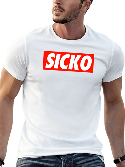 Camiseta Negra SICKO Estilo Urbano