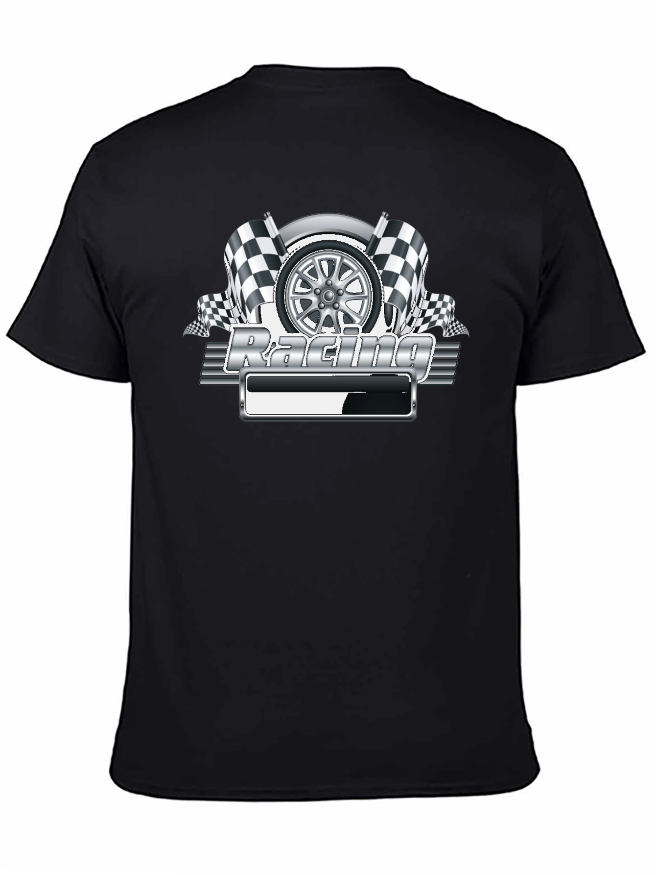 Camiseta Negra Racing Gráfico