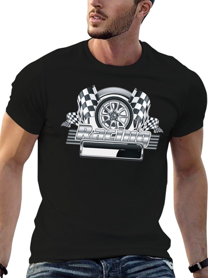 Camiseta Negra Racing Gráfico
