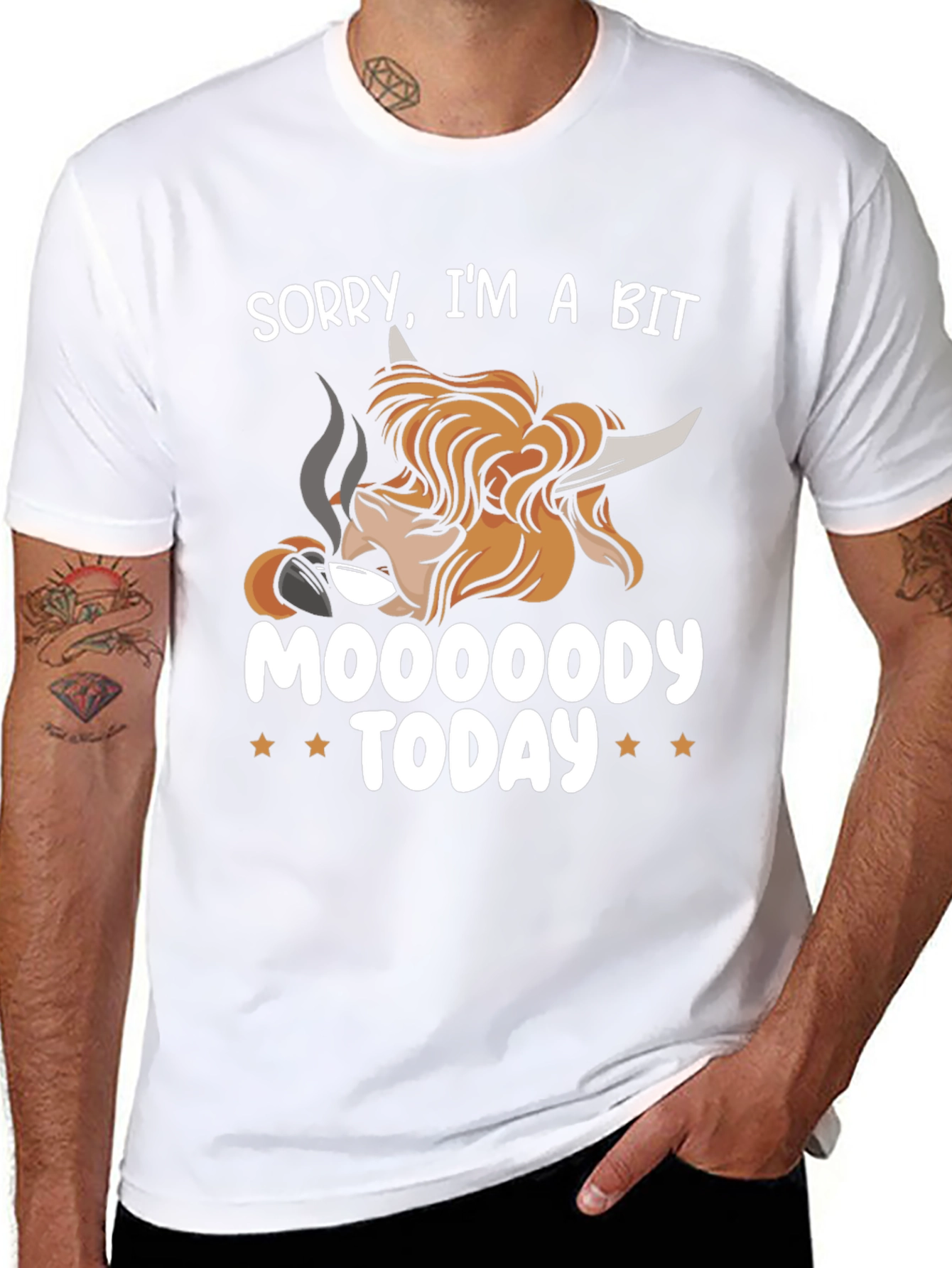 Camiseta Hombre Moooooody Today Negra