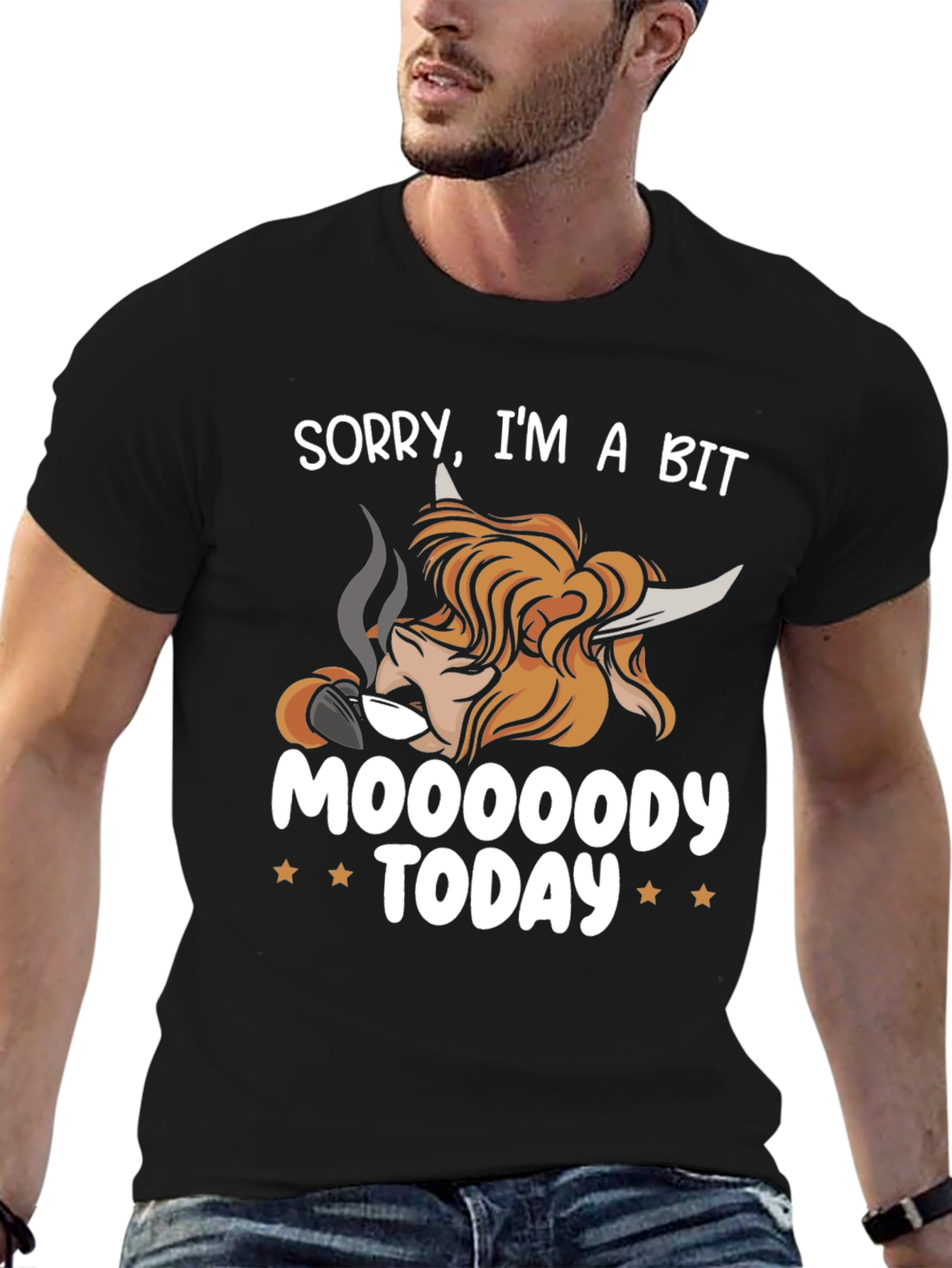 Camiseta Hombre Moooooody Today Negra