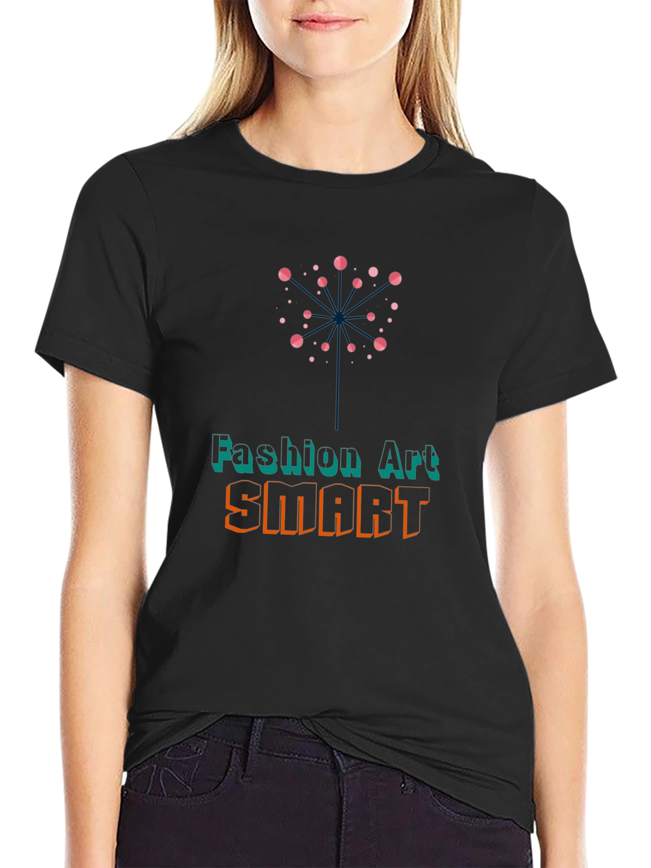 Camiseta Negra con Diseño Artístico y Urbano