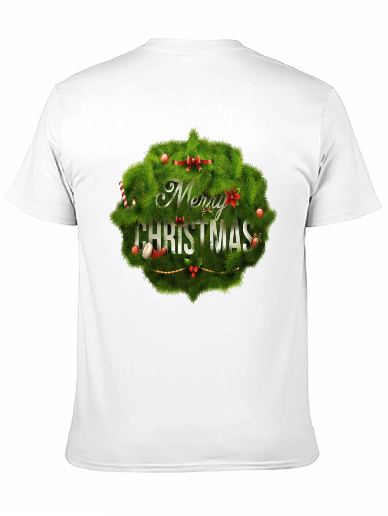 Camiseta Negra Navideña con Diseño Festivo