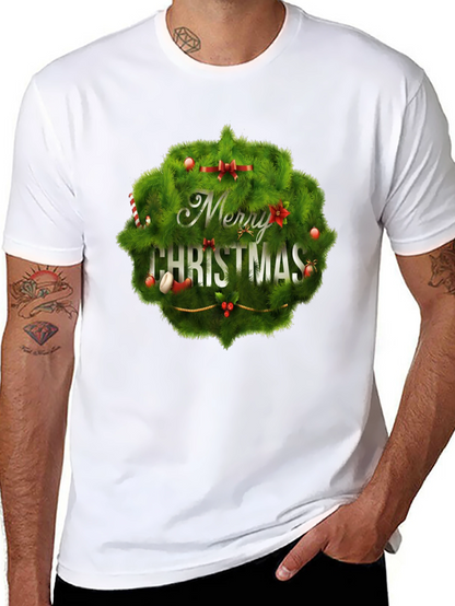 Camiseta Negra Navideña con Diseño Festivo
