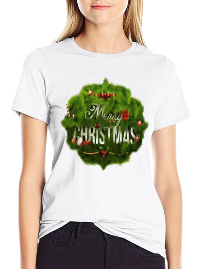 Camiseta Negra Navideña con Diseño Festivo