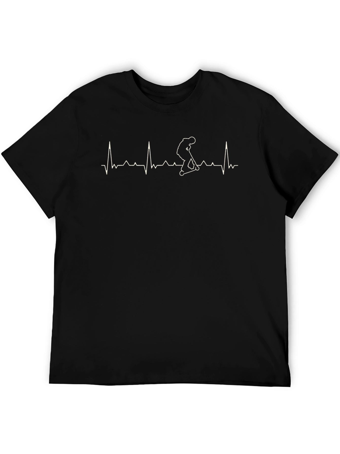 Camiseta Negra Hombre: Scooter Ritmo Cardíaco