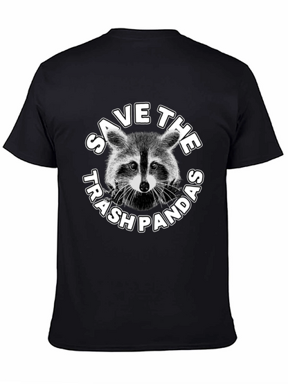 Camiseta Negra: Salva al Panda de la Basura