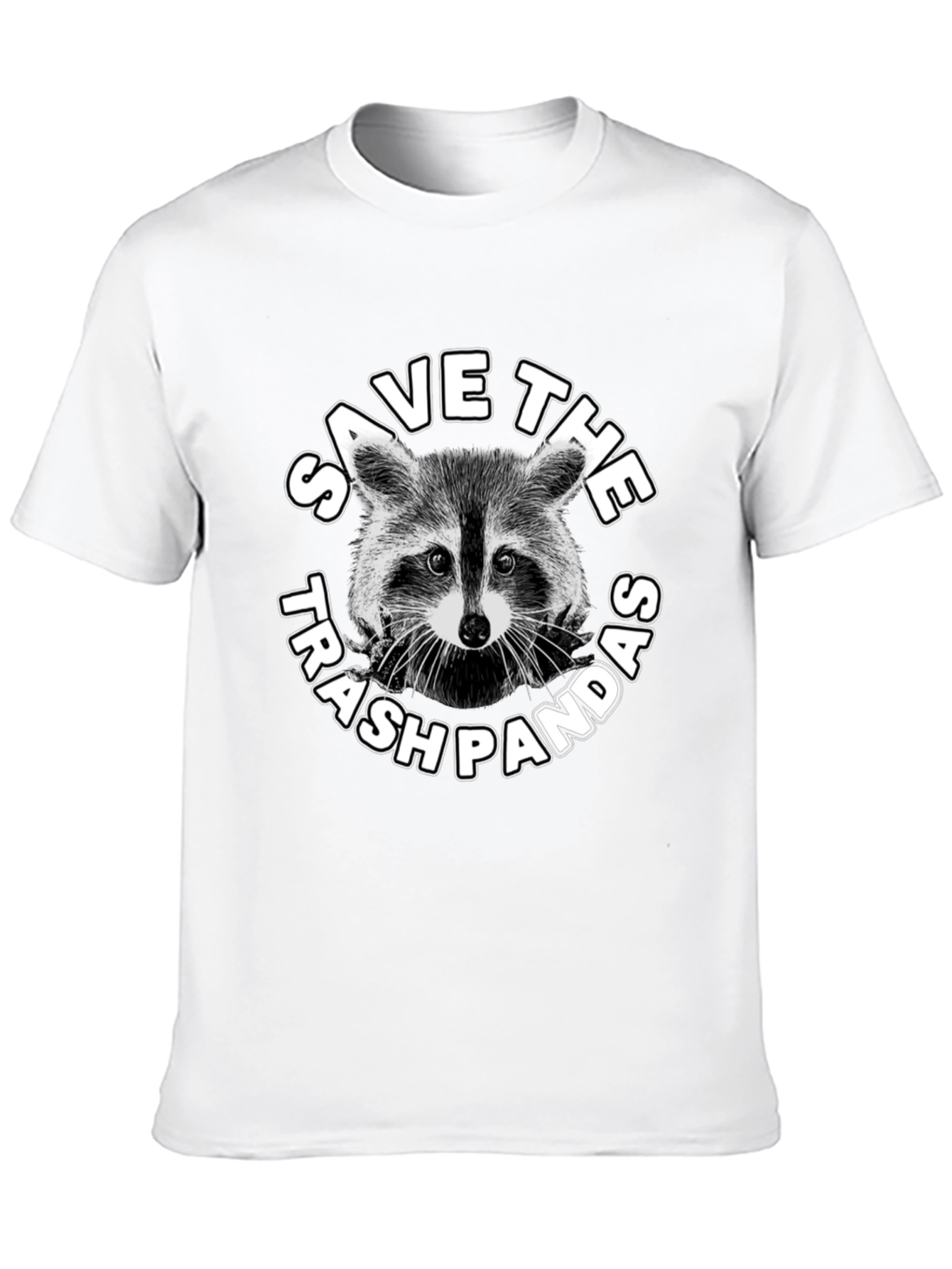 Camiseta Negra: Salva al Panda de la Basura