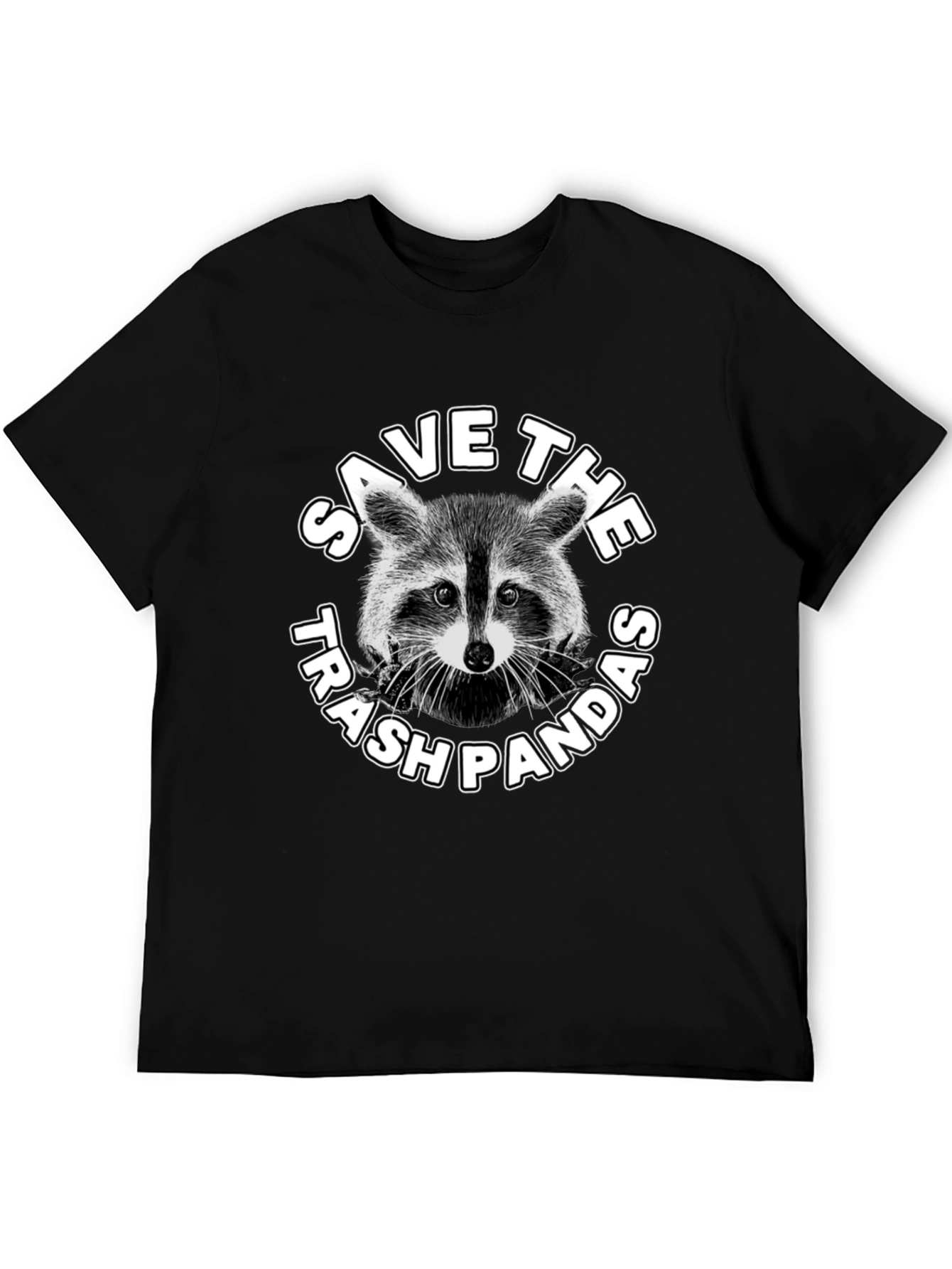 Camiseta Negra: Salva al Panda de la Basura