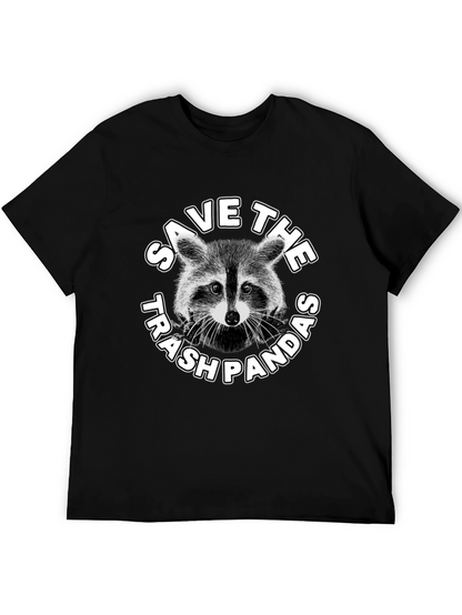 Camiseta Negra: Salva al Panda de la Basura