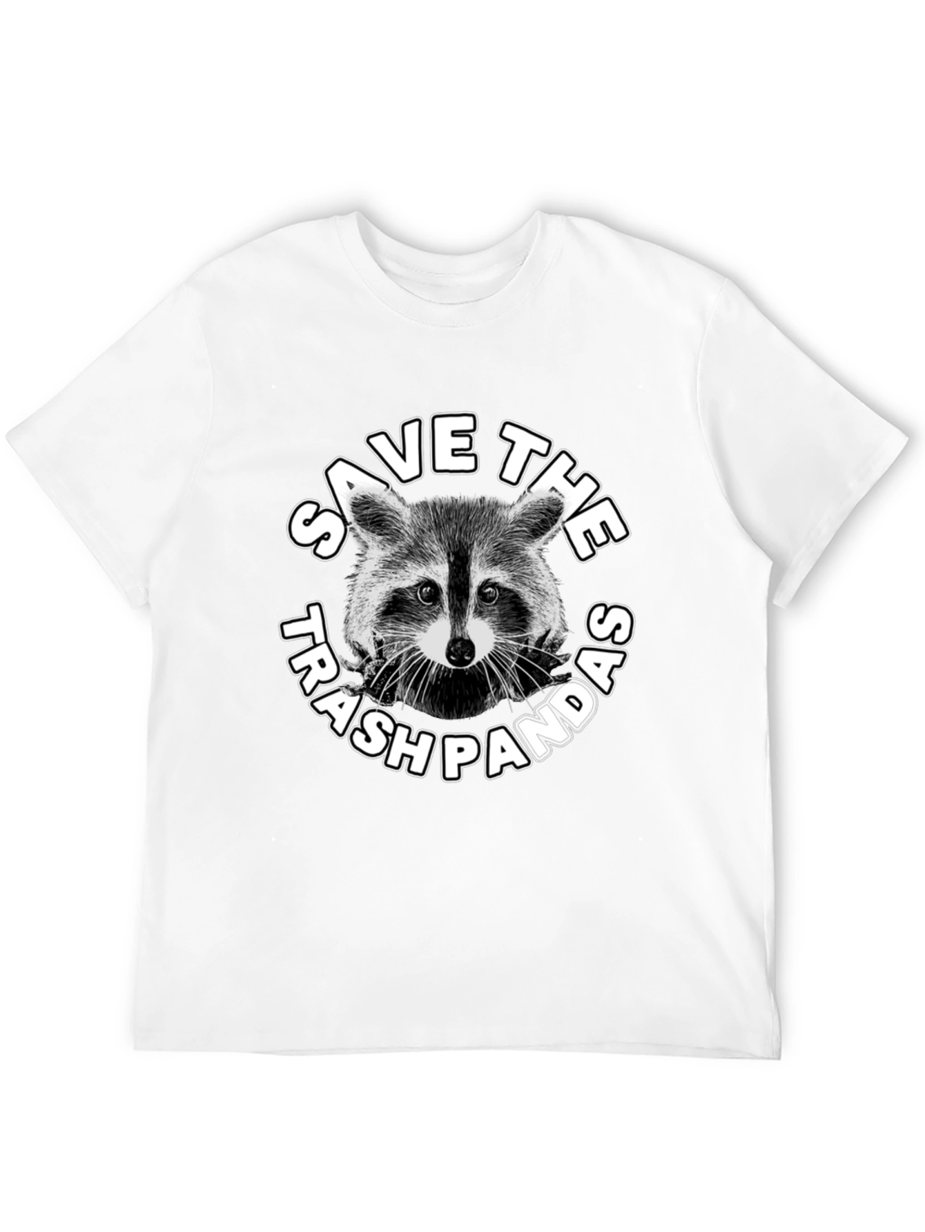 Camiseta Negra: Salva al Panda de la Basura