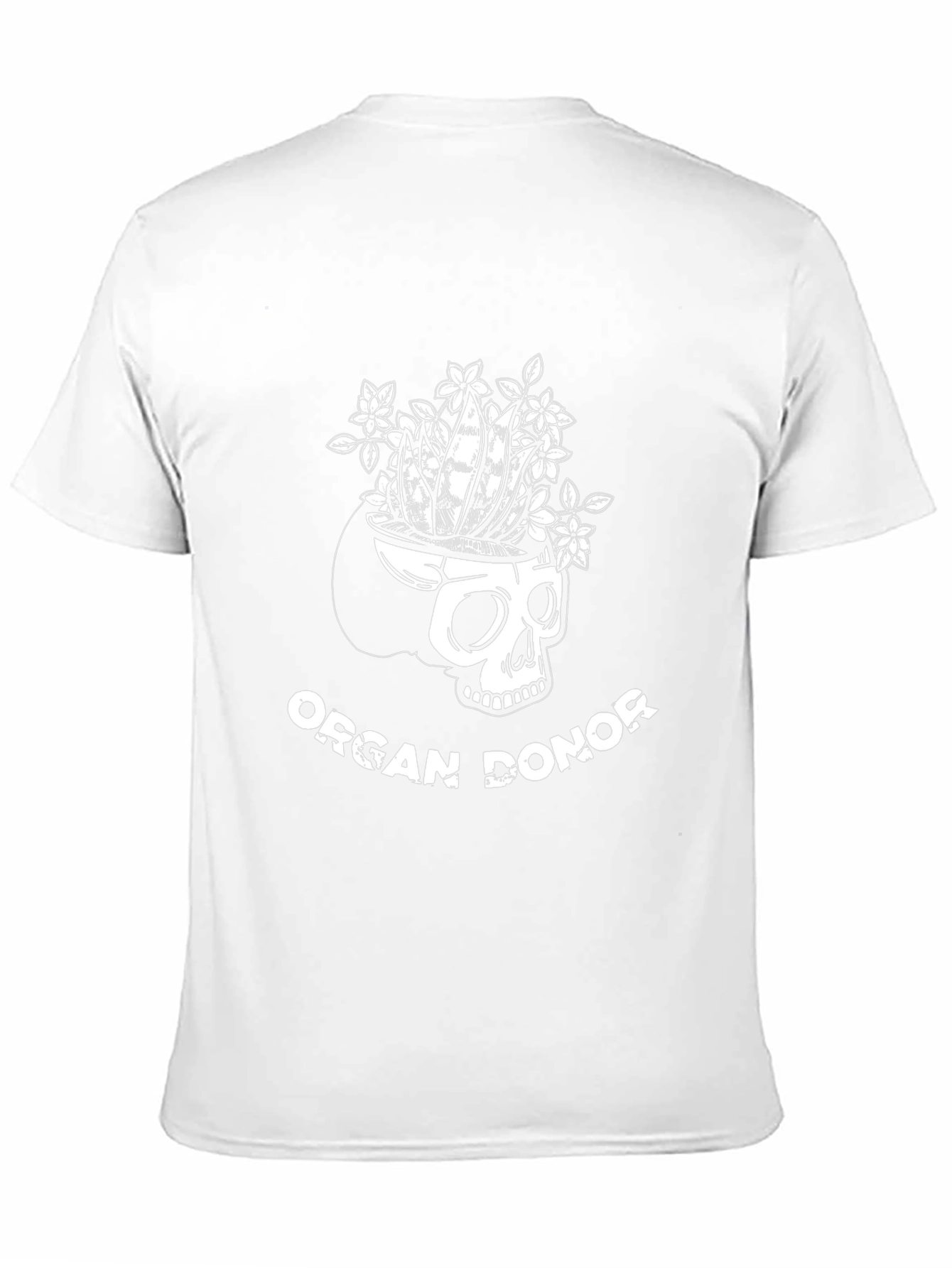 Camiseta Negra Diseño Calavera Donante de Órganos