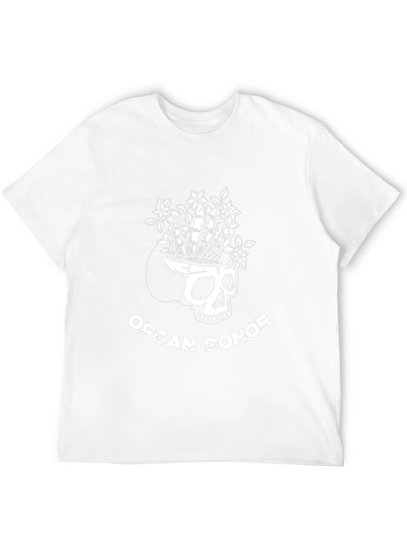 Camiseta Negra Diseño Calavera Donante de Órganos