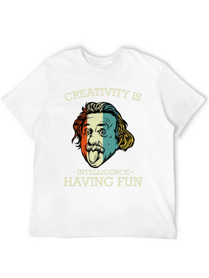 Camiseta Negra Einstein Creatividad e Inteligencia