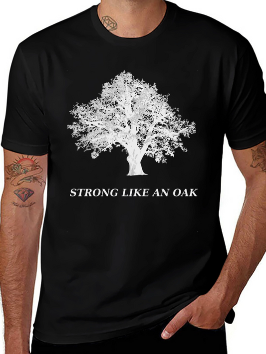 Camiseta Negra: Fuerte Como Un Roble