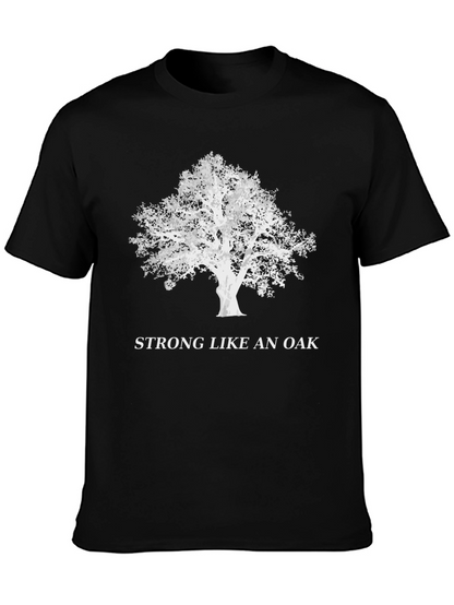 Camiseta Negra: Fuerte Como Un Roble