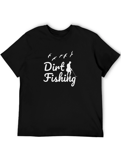 Camiseta Negra Dirt Fishing para Amantes de la Aventura