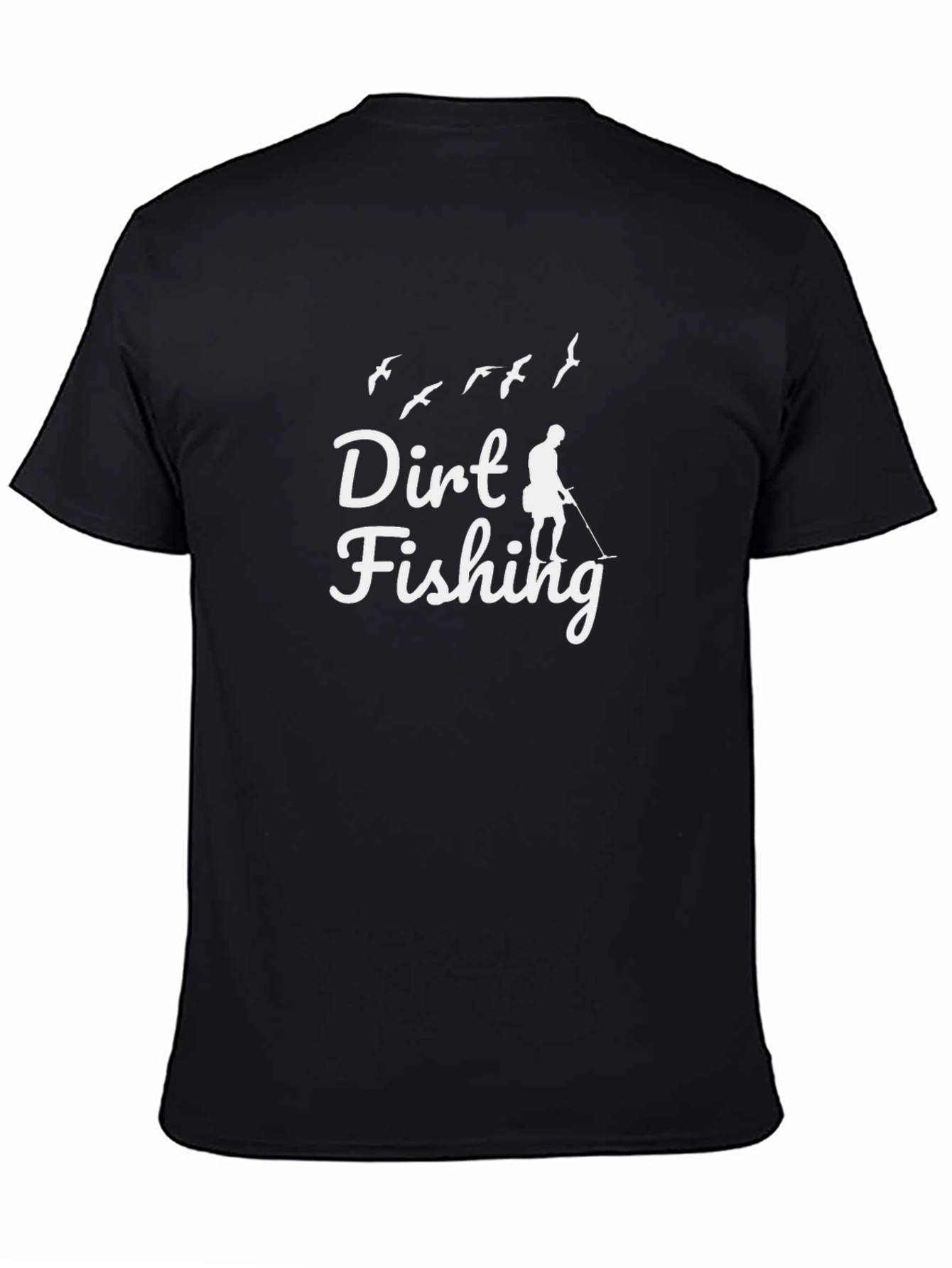 Camiseta Negra Dirt Fishing para Amantes de la Aventura