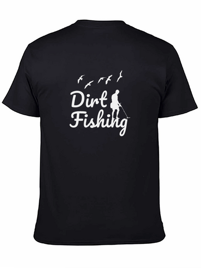 Camiseta Negra Dirt Fishing para Amantes de la Aventura