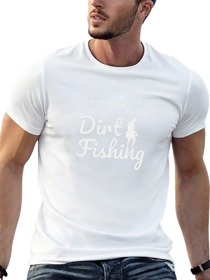Camiseta Negra Dirt Fishing para Amantes de la Aventura