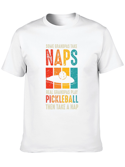 Camiseta Negra Divertida para Abuelos Jugadores de Pickleball
