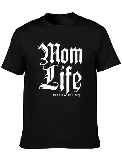 Camiseta Negra Mom Life para Hombre