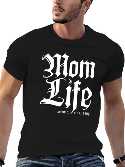 Camiseta Negra Mom Life para Hombre