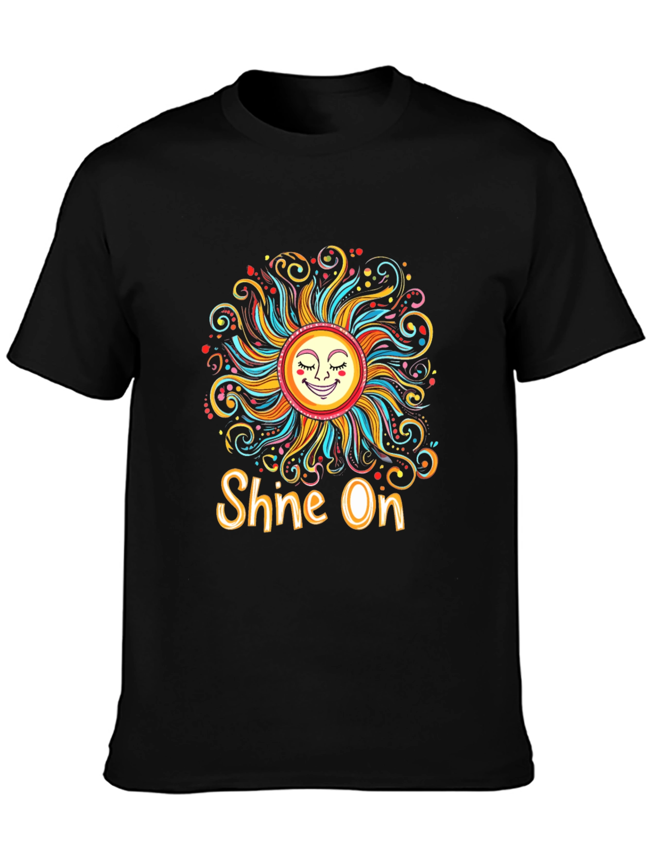 Camiseta Negra Sol Brilla