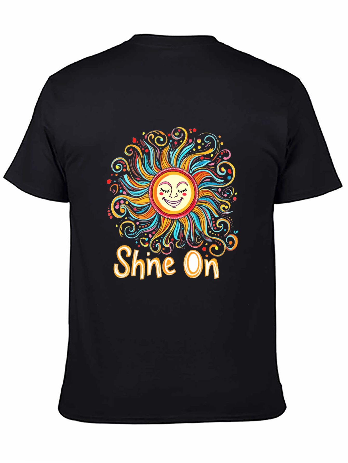 Camiseta Negra Sol Brilla