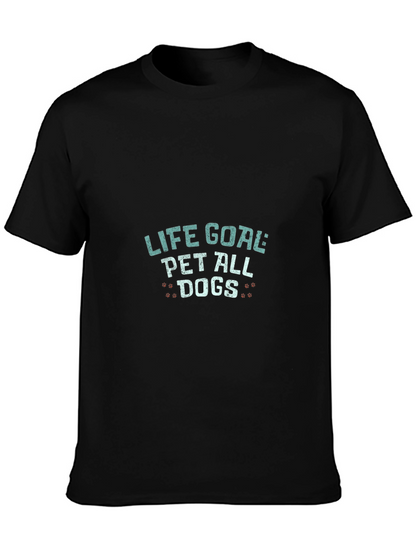 Camiseta Negra Life Goal Pet All Dogs