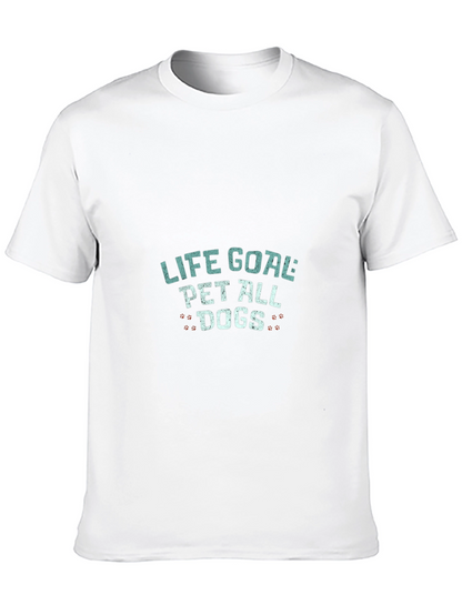Camiseta Negra Life Goal Pet All Dogs