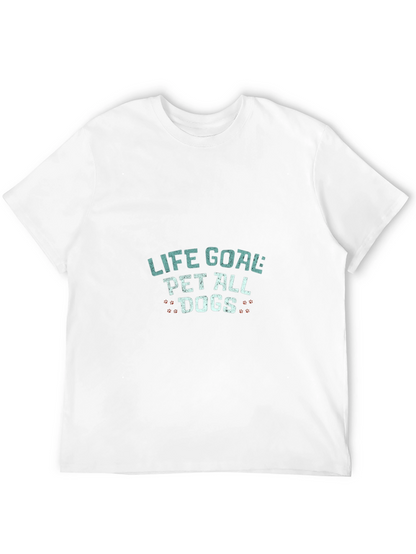 Camiseta Negra Life Goal Pet All Dogs