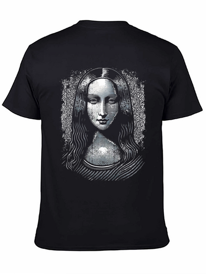Camiseta Negra Mona Lisa Diseño Único