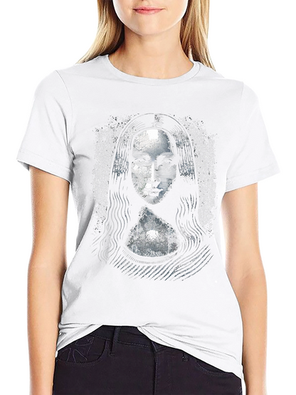 Camiseta Negra Mona Lisa Diseño Único