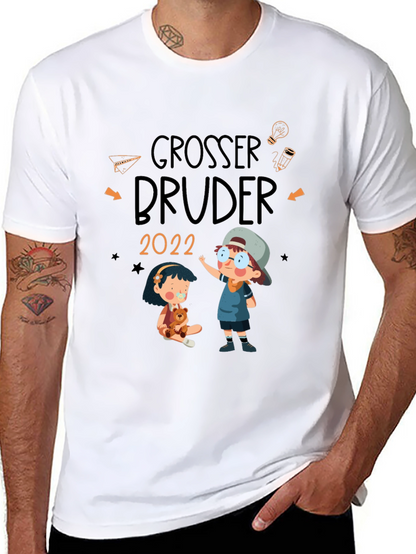 Camiseta Negra Grosser Bruder 2022 - Diseño Infantil