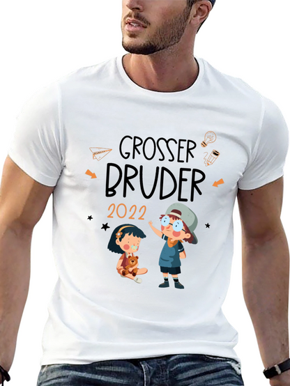 Camiseta Negra Grosser Bruder 2022 - Diseño Infantil