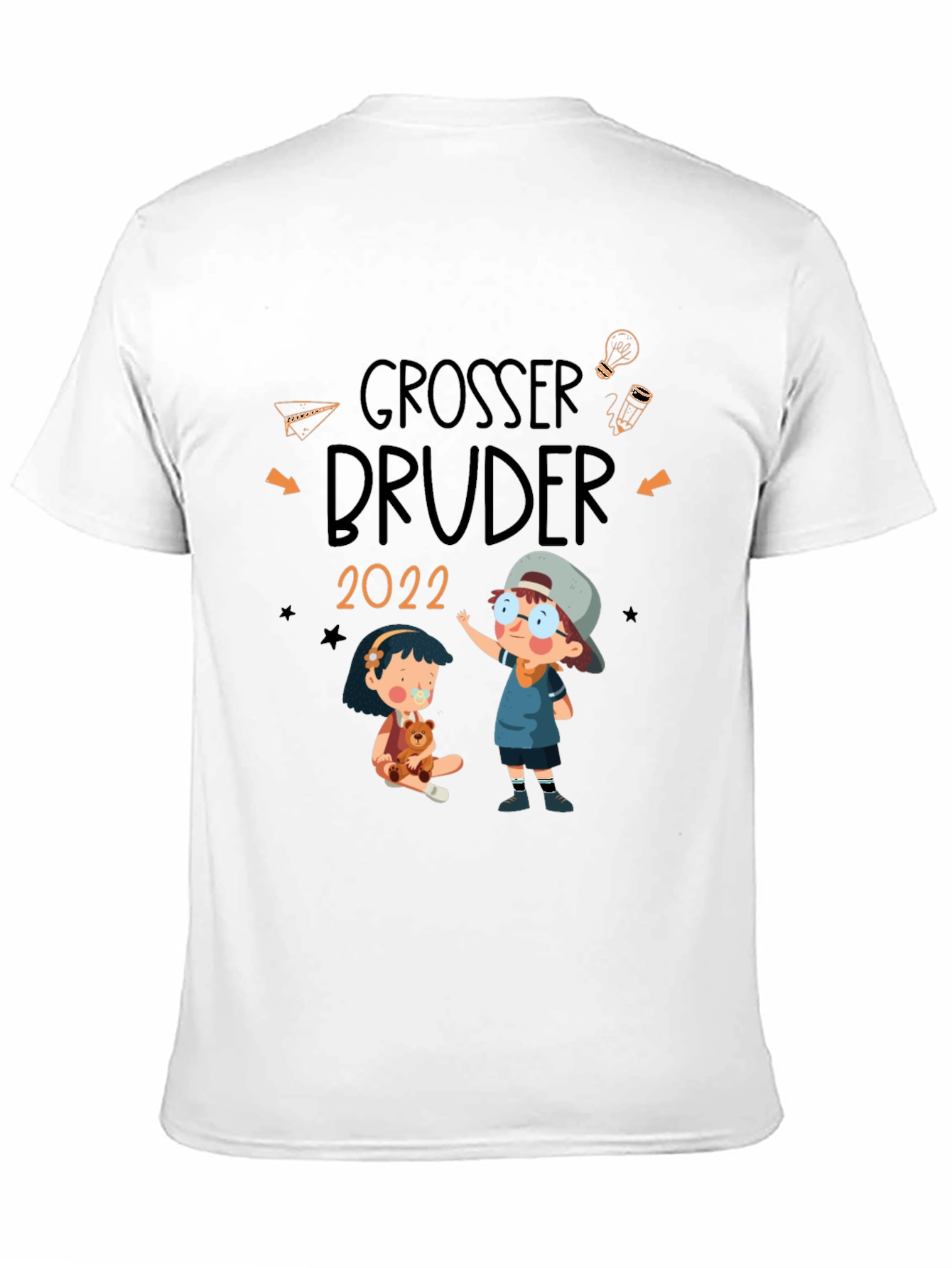 Camiseta Negra Grosser Bruder 2022 - Diseño Infantil