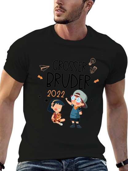 Camiseta Negra Grosser Bruder 2022 - Diseño Infantil