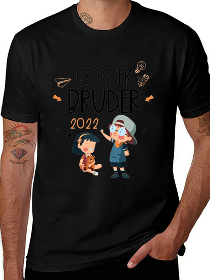Camiseta Negra Grosser Bruder 2022 - Diseño Infantil