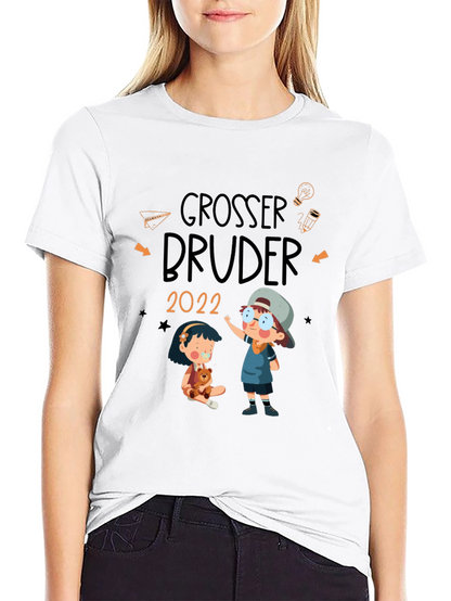 Camiseta Negra Grosser Bruder 2022 - Diseño Infantil