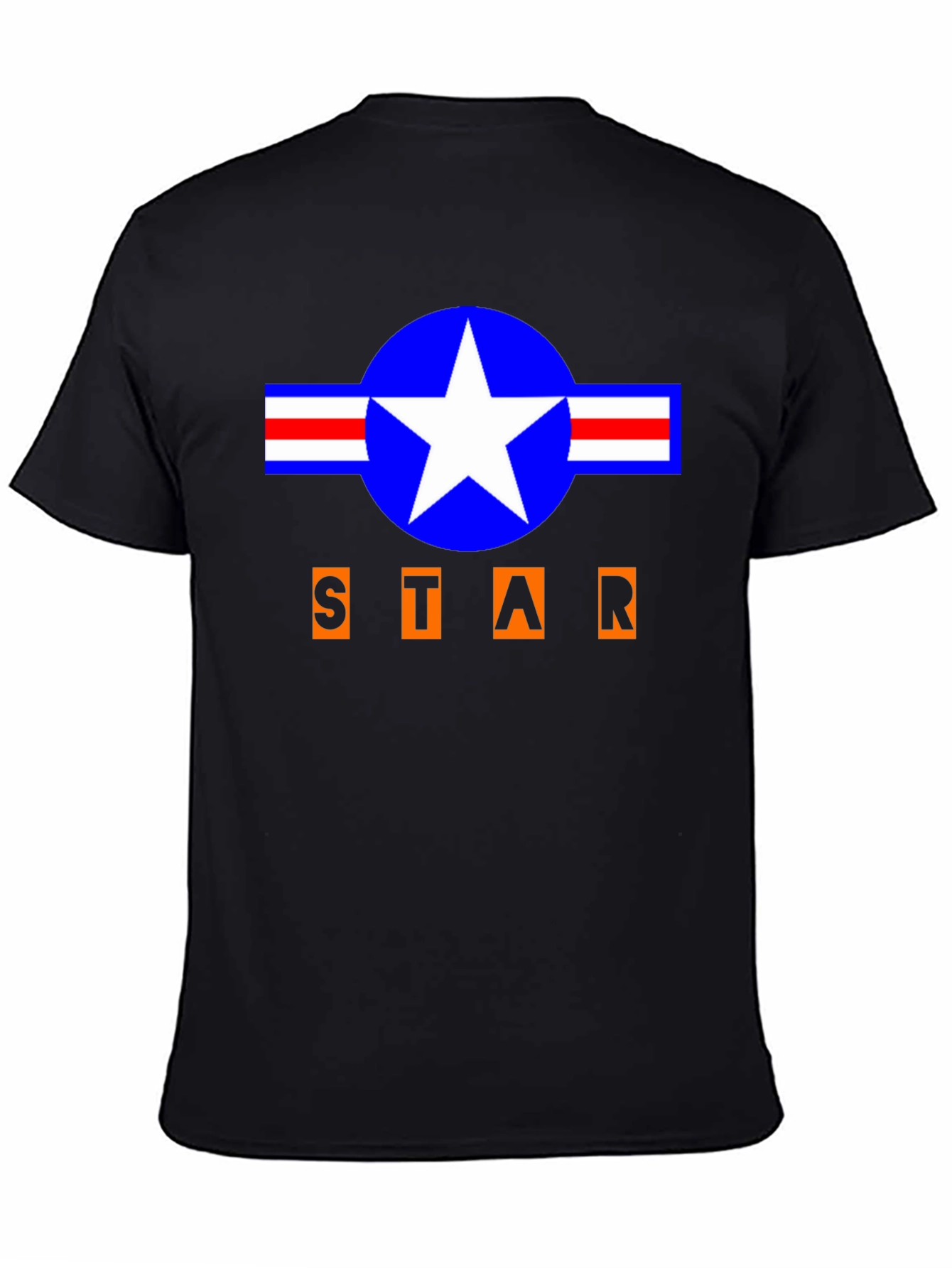 Camiseta Negra Estilo Militar STAR