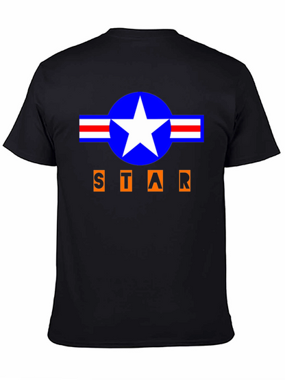 Camiseta Negra Estilo Militar STAR
