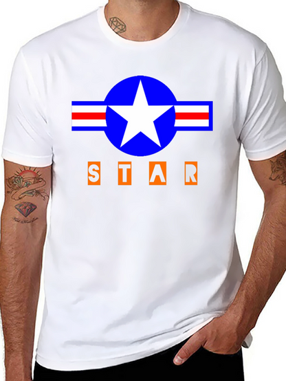 Camiseta Negra Estilo Militar STAR