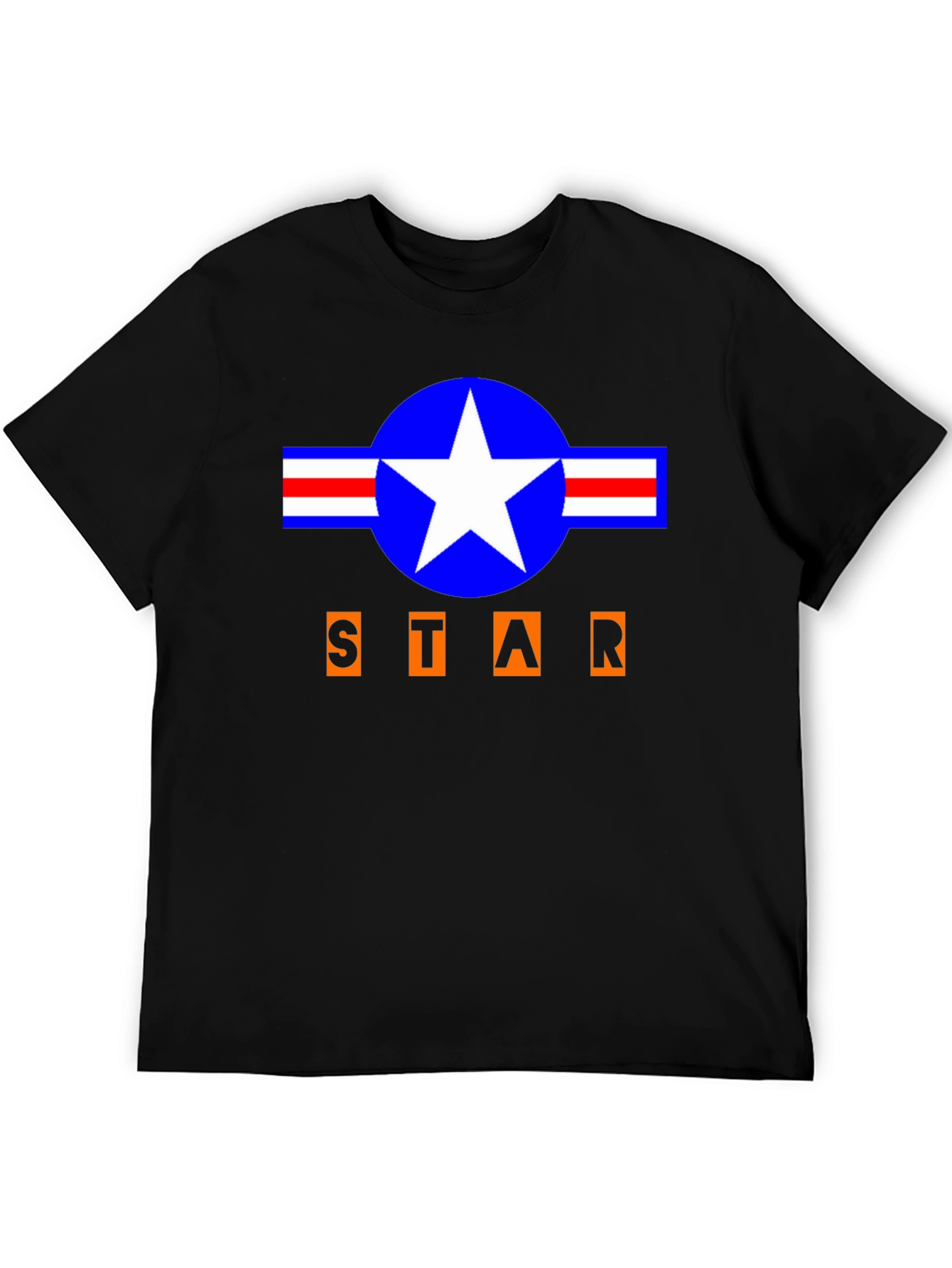 Camiseta Negra Estilo Militar STAR