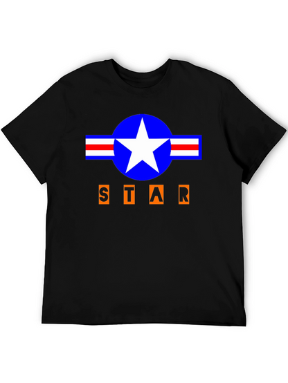 Camiseta Negra Estilo Militar STAR
